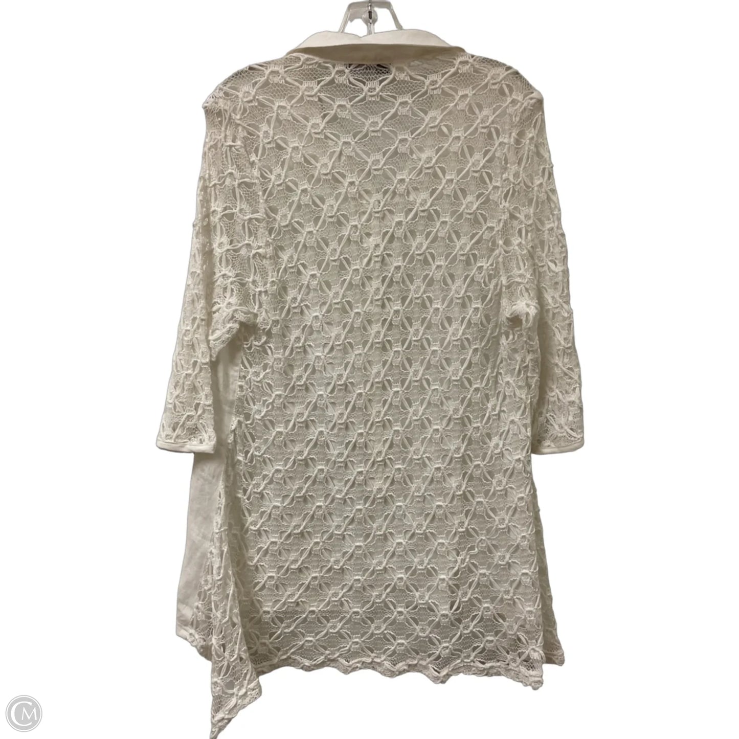Tunic Long Sleeve By Moonlight By Y And S In White, Size: L