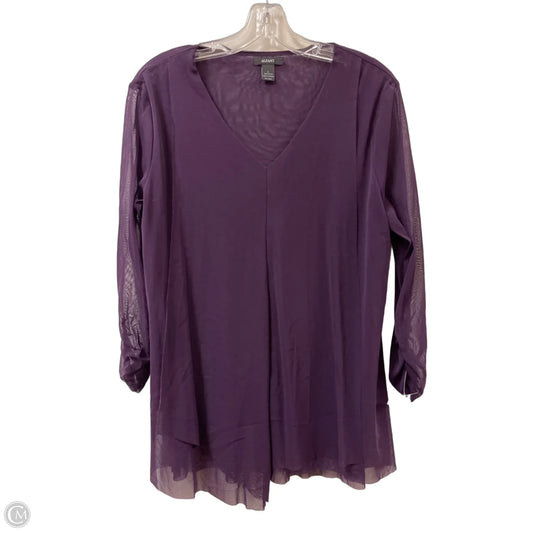 Top Long Sleeve By Alfani In Purple, Size: L