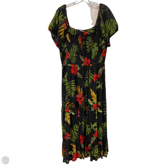 Dress Casual Maxi By Siren Lily In Tropical Print, Size: 1x