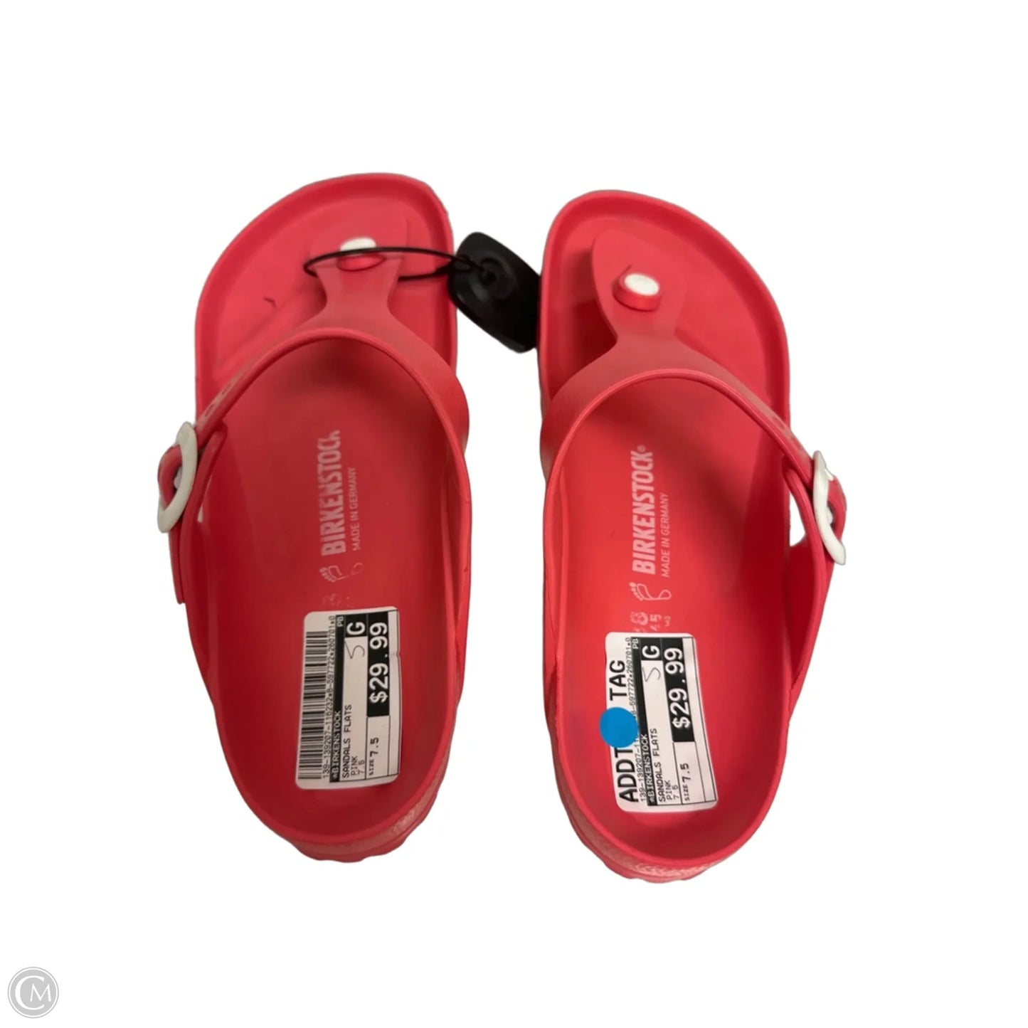 Sandals Flats By Birkenstock In Pink, Size: 7.5