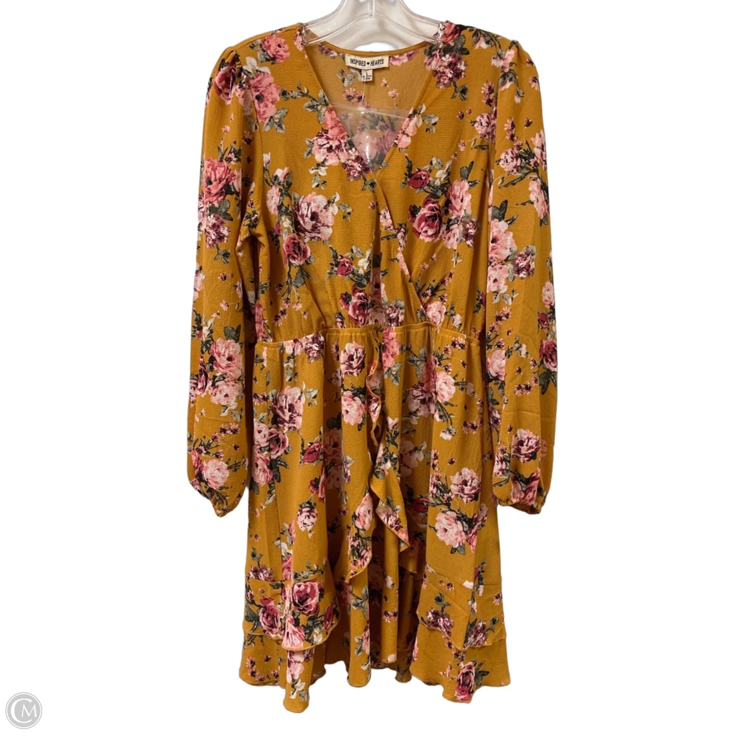 Dress Casual Short By Inspired Hearts In Yellow, Size: L