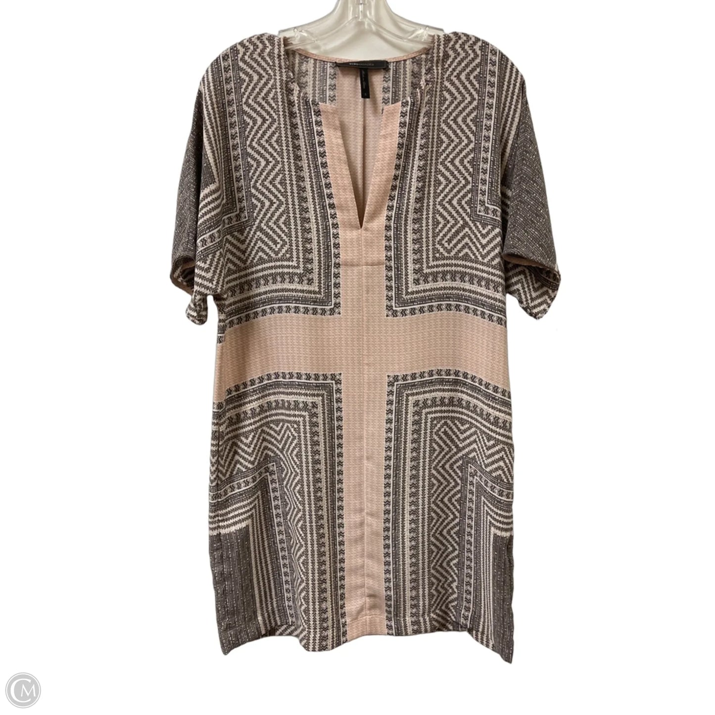 Dress Casual Short By Bcbgmaxazria In Grey & Pink, Size: S