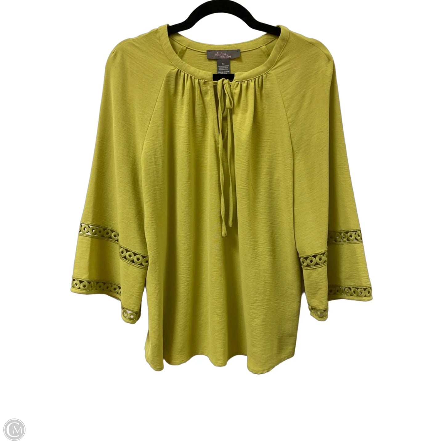 Top Long Sleeve By Clothes Mentor In Green, Size: M