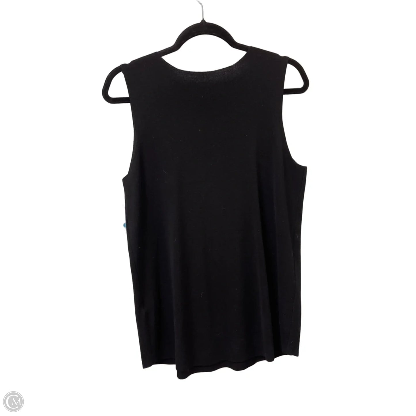 Top Sleeveless By Chicos In Black, Size: L