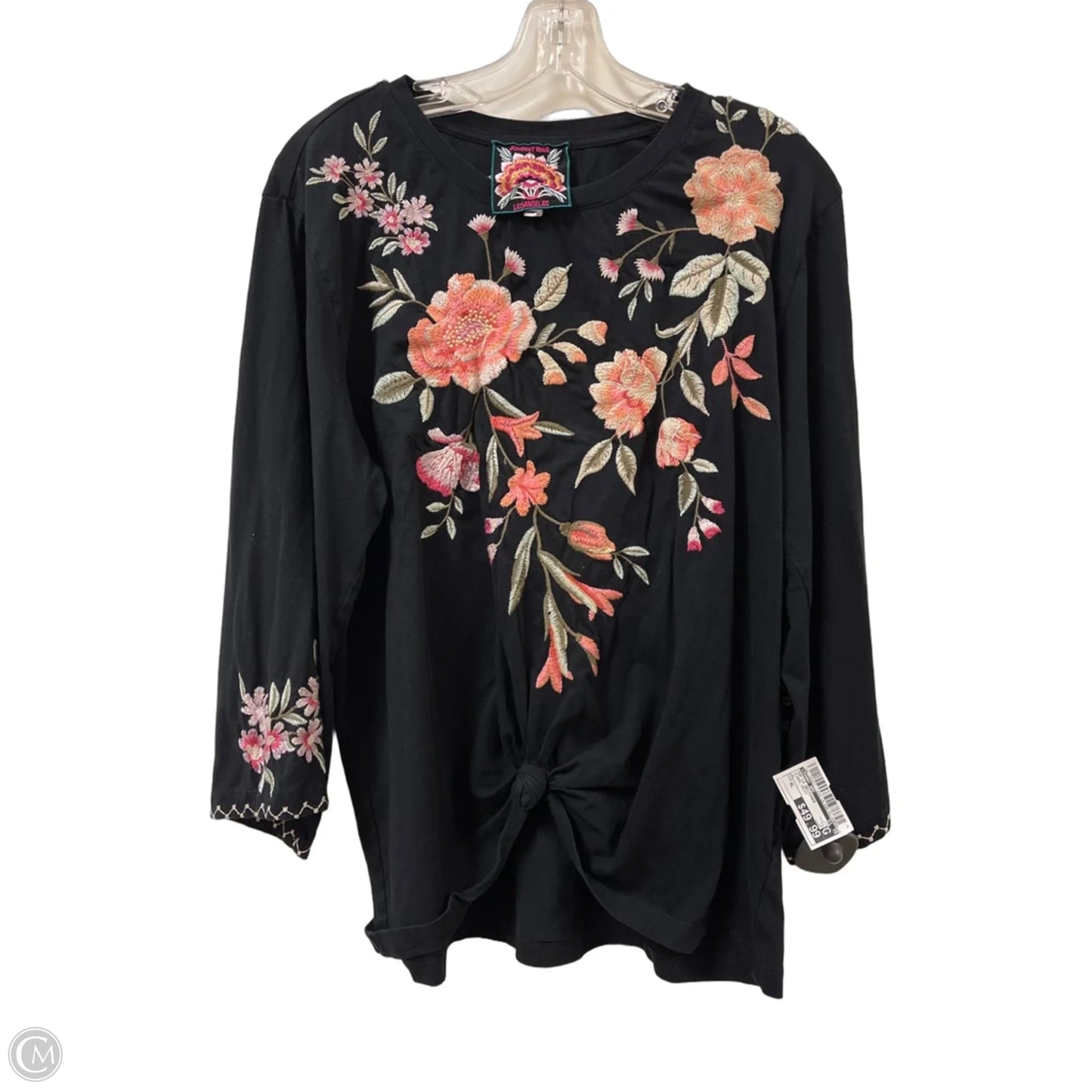 Top Long Sleeve Designer By Johnny Was In Floral Print, Size: Xl