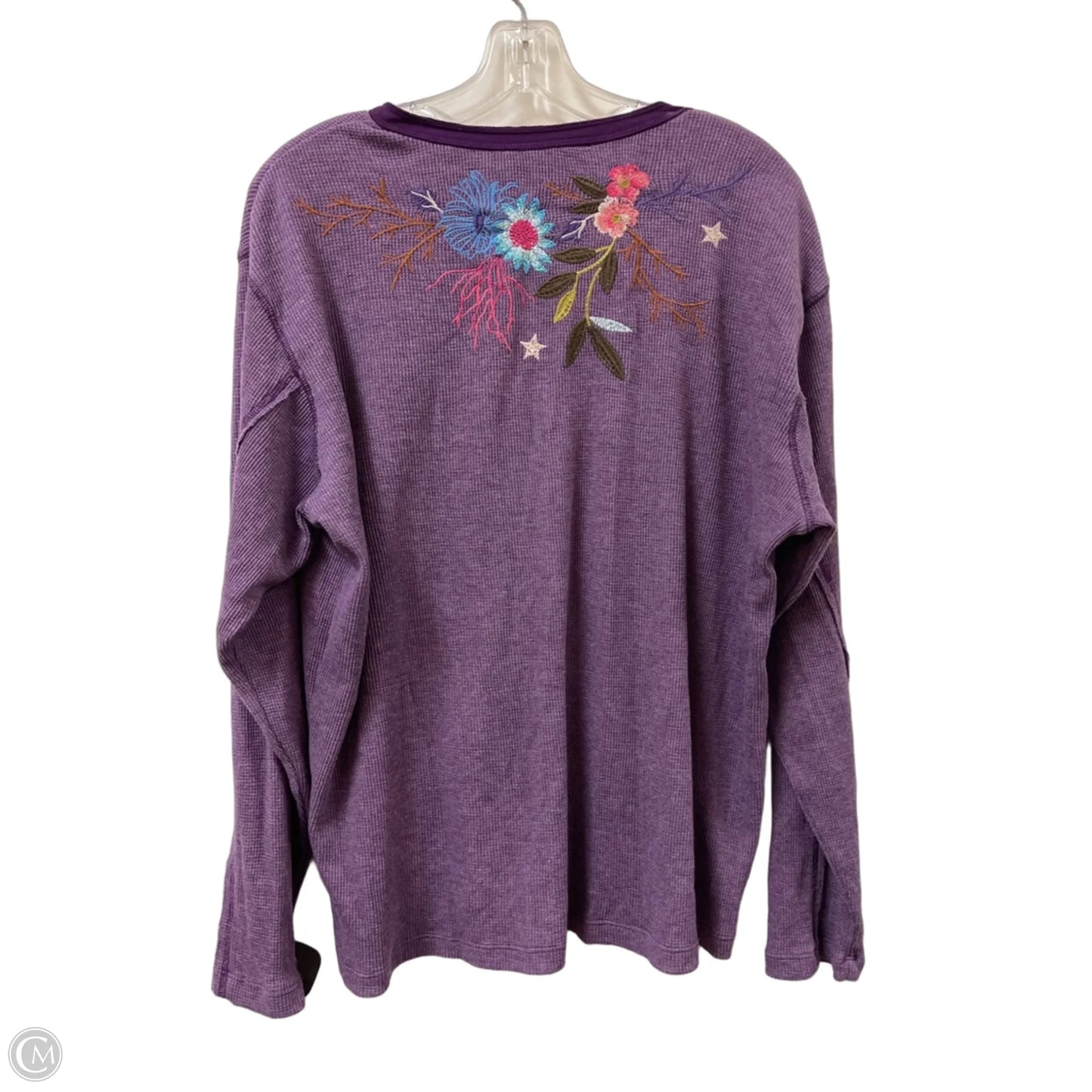 Top Long Sleeve Designer By Johnny Was In Purple, Size: Xl