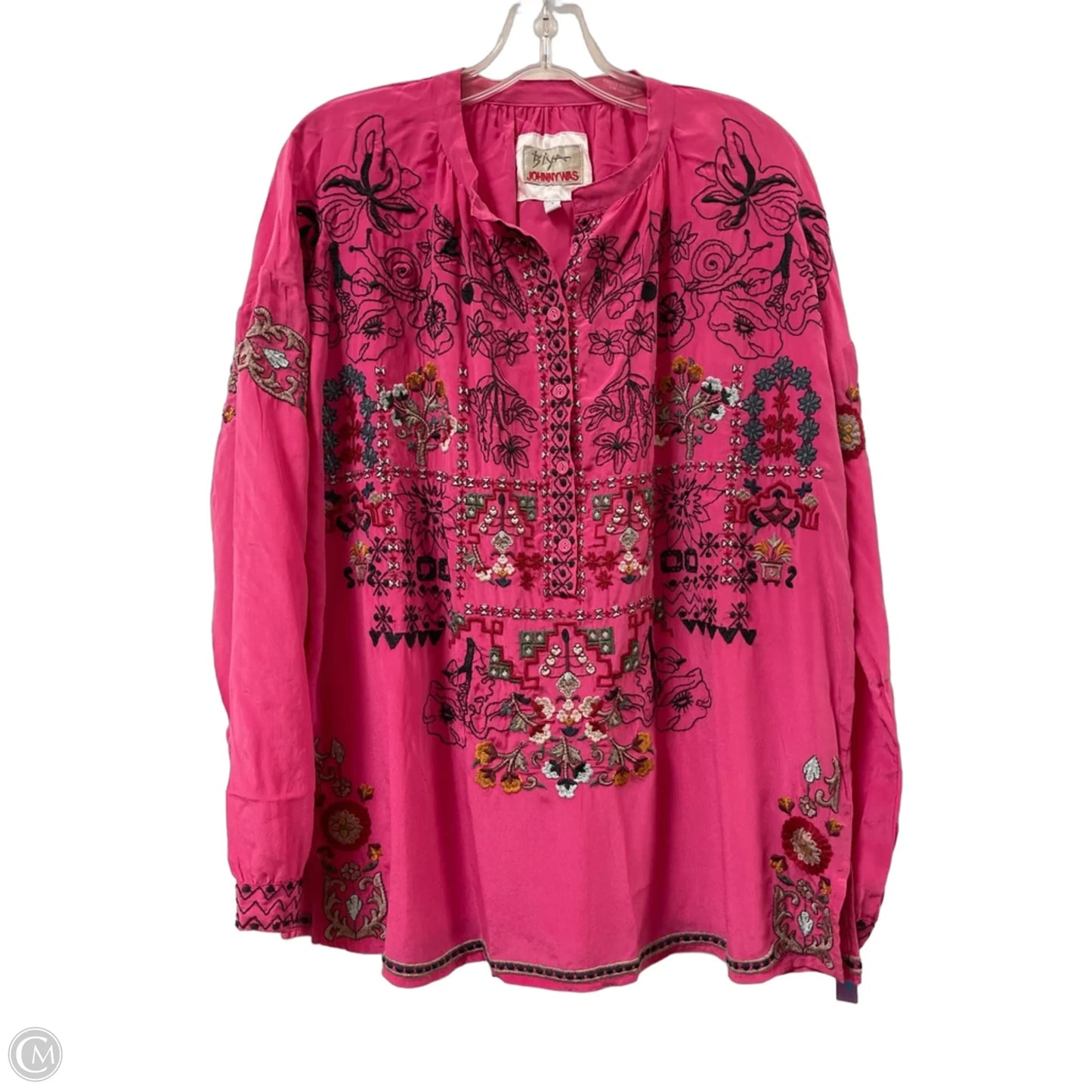 Blouse Designer By Johnny Was In Pink, Size: S