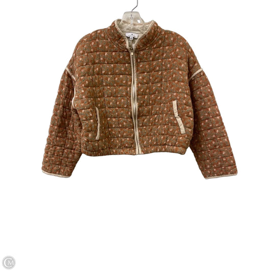 Jacket Puffer & Quilted By Urban Daizy In Brown, Size: L