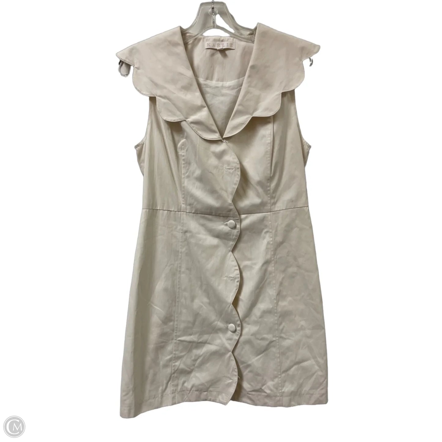 Dress Casual Short By Karlie In Cream, Size: M