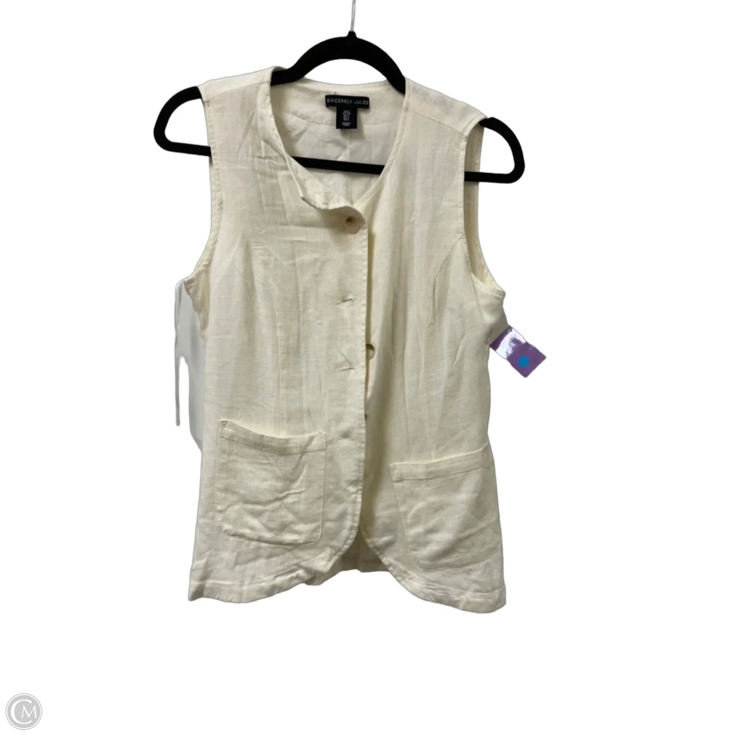 Vest Other By Sincerely Jules In Cream, Size: S