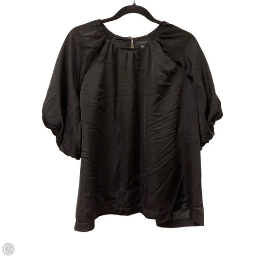 Top Short Sleeve By Ann Taylor In Black, Size: Xl