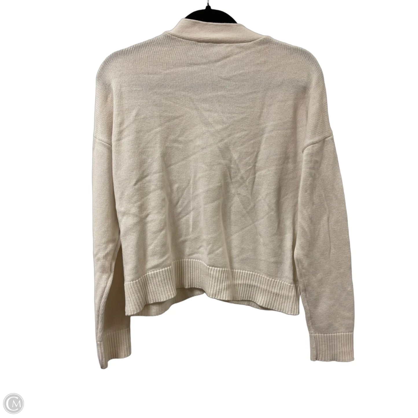 Sweater Cardigan By Loft In Cream, Size: M