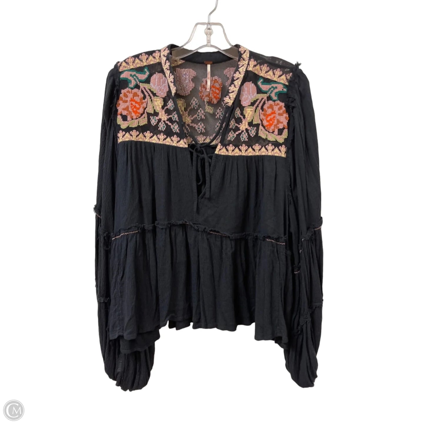 Top Long Sleeve By Free People In Black, Size: M
