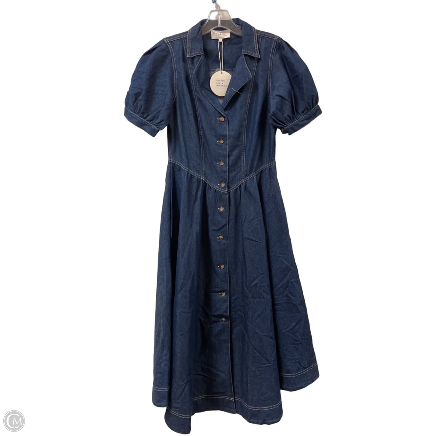Dress Casual Midi By Clothes Mentor In Blue Denim, Size: M