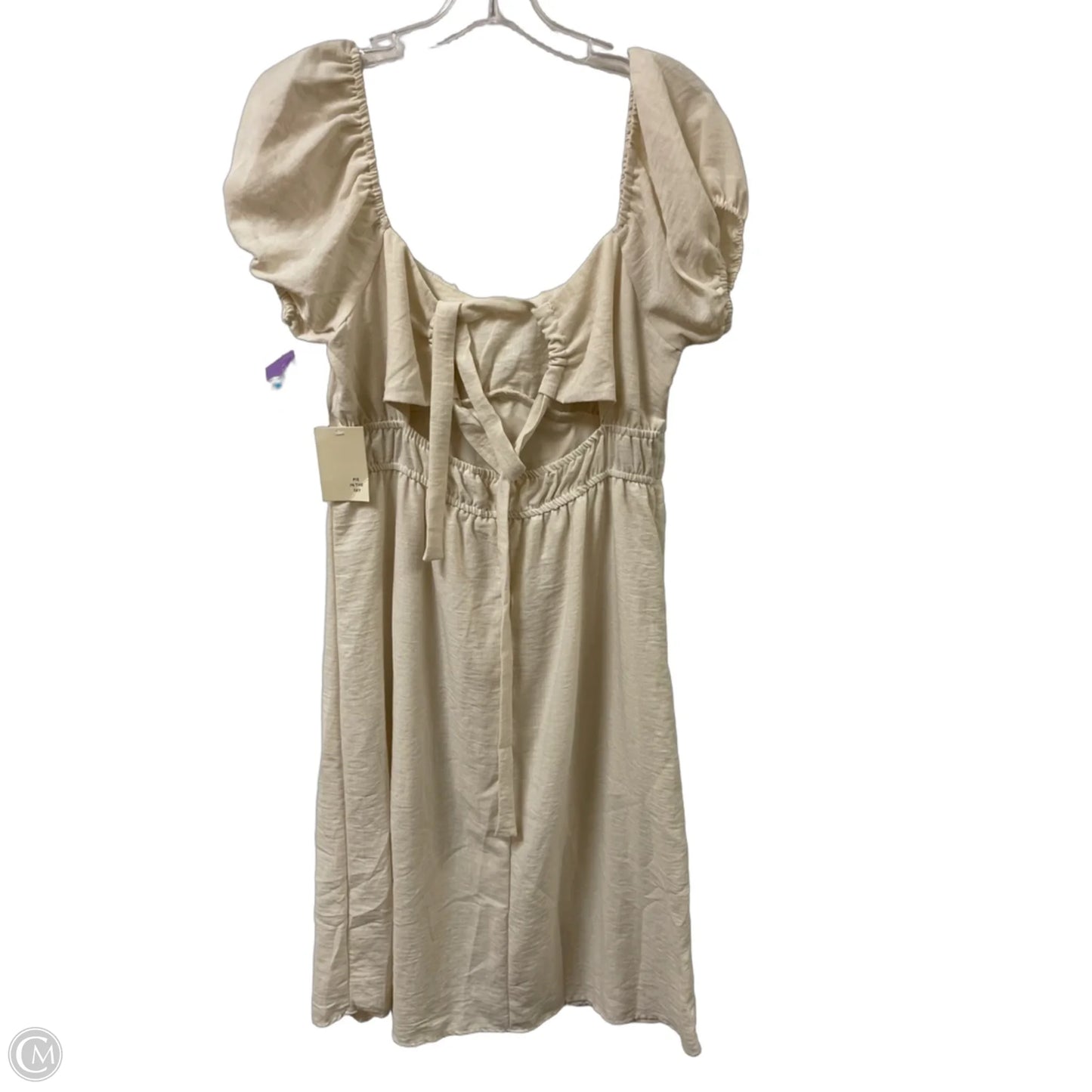 Dress Casual Midi By Clothes Mentor In Cream, Size: L