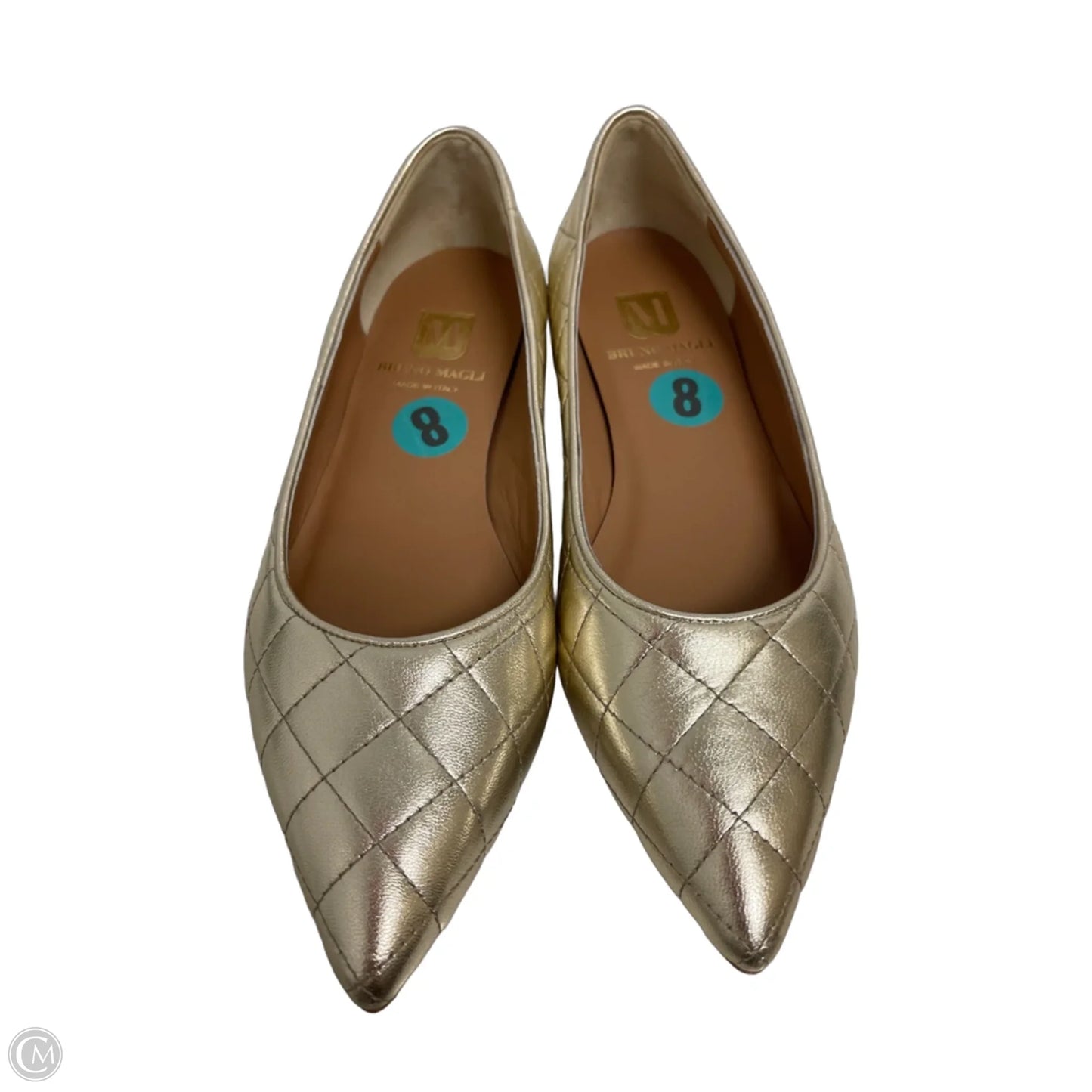 Shoes Flats By Bruno Magli Shoes In Gold, Size: 8