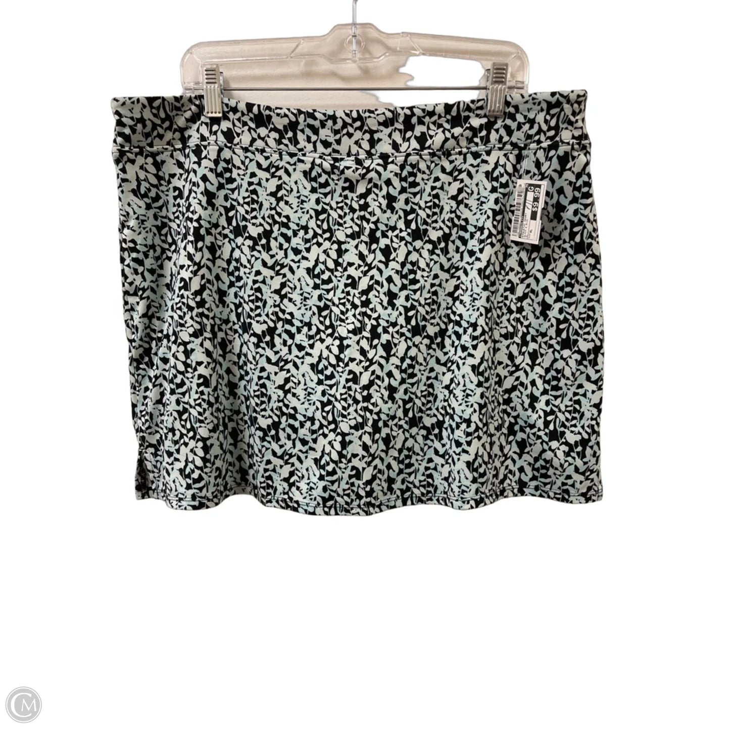 Athletic Skort By Tranquility In Black & Blue, Size: Xl