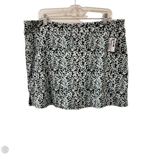 Athletic Skort By Tranquility In Black & Blue, Size: Xl