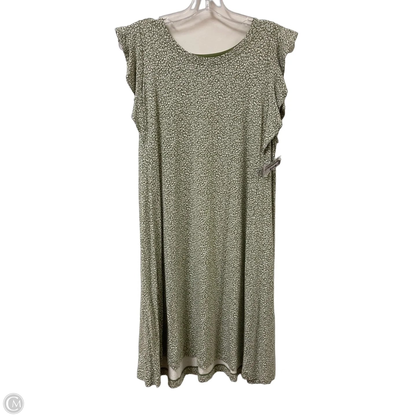 Dress Casual Short By Loft In Green & White, Size: L