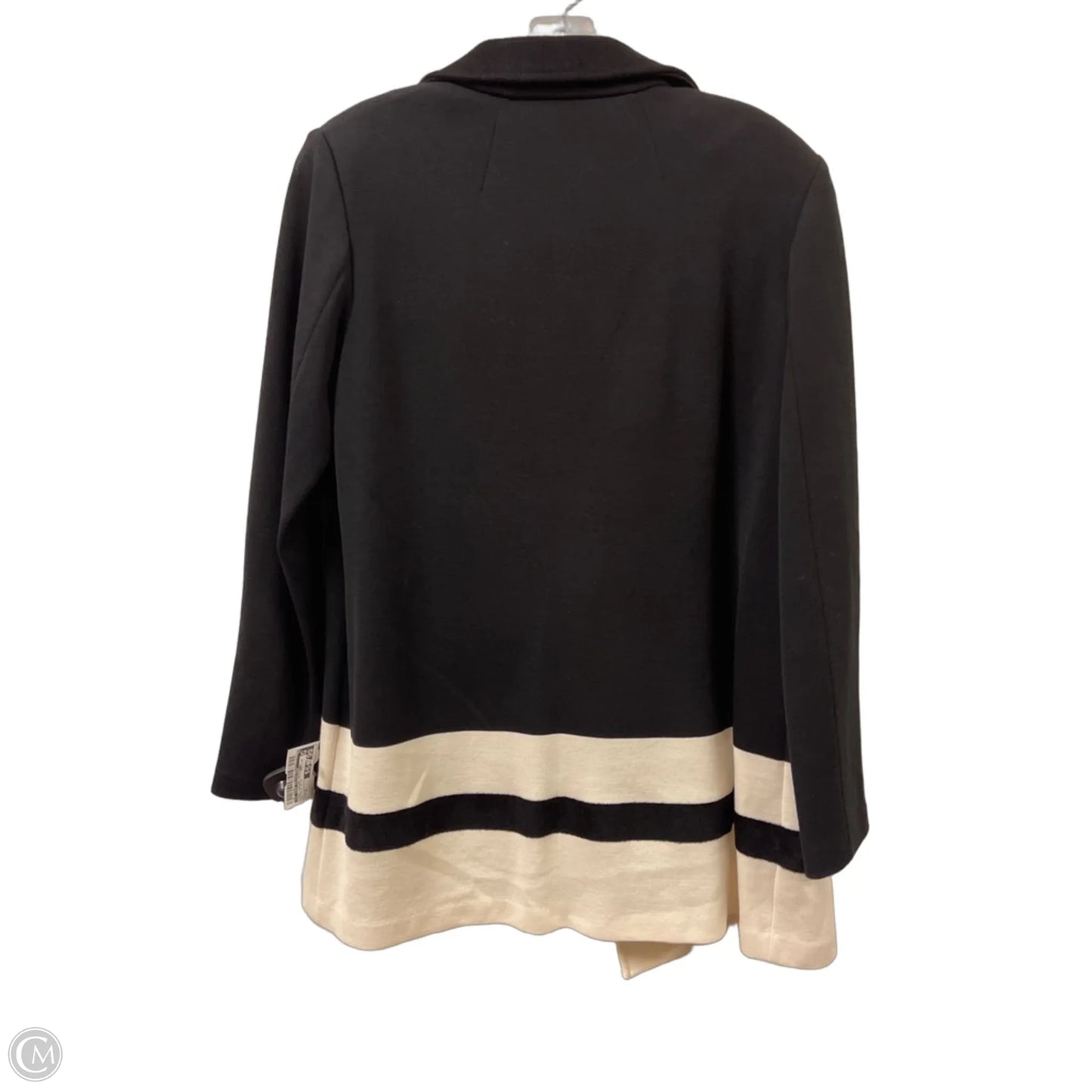 Coat Luxury Designer By St John Collection In Black & White, Size: M