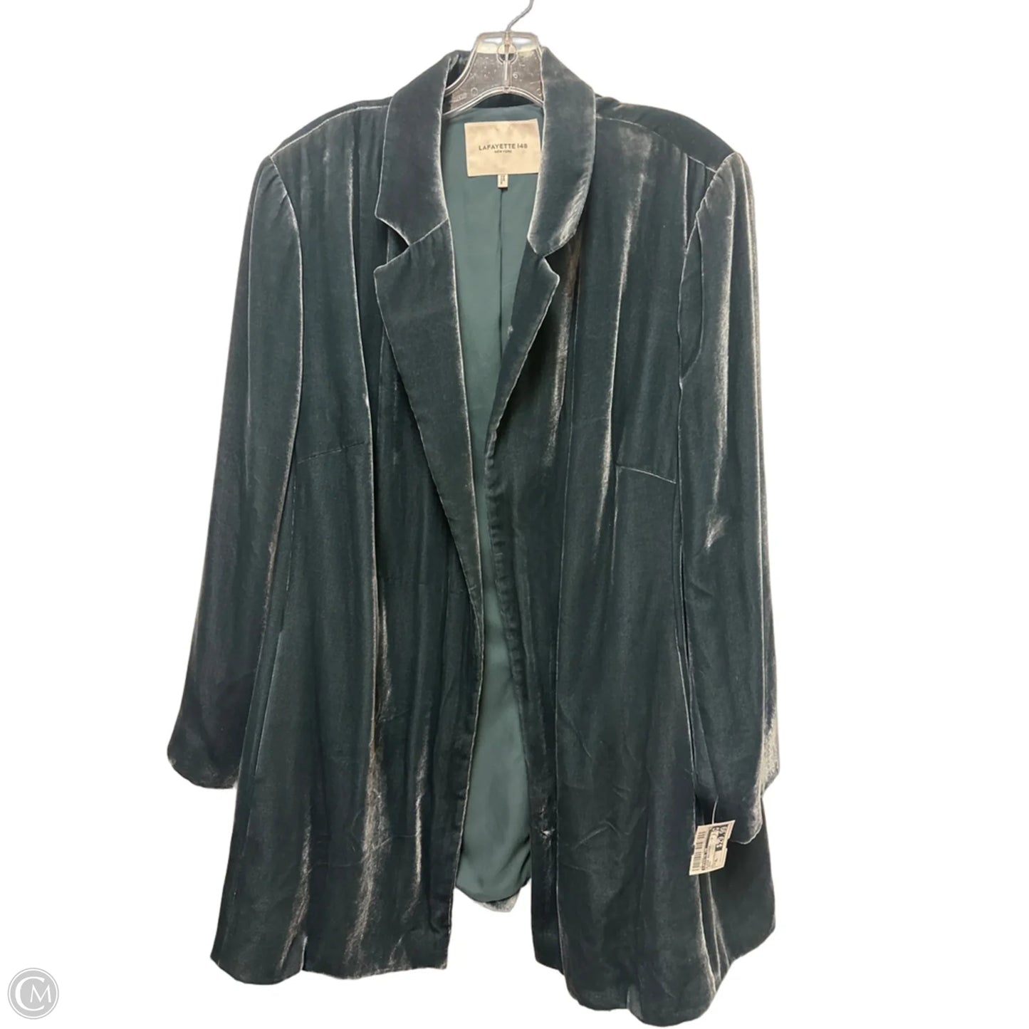 Blazer Designer By Lafayette 148 In Green, Size: Xl