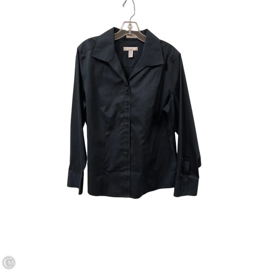 Blouse Long Sleeve By Chicos In Black, Size: L