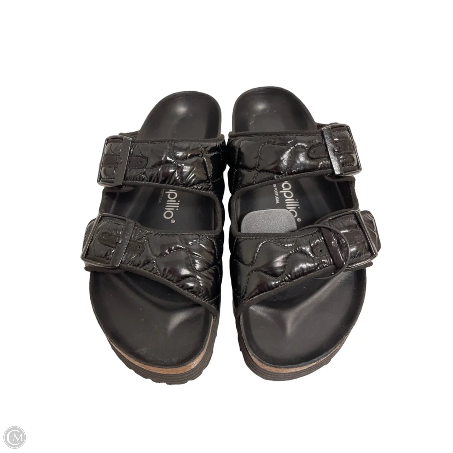 Sandals Heels Platform By Birkenstock In Black, Size: 6.5