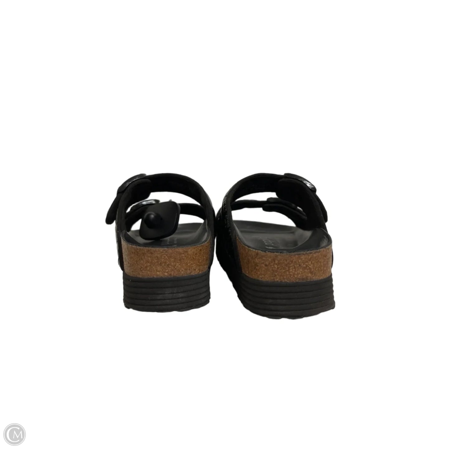 Sandals Heels Platform By Birkenstock In Black, Size: 6.5
