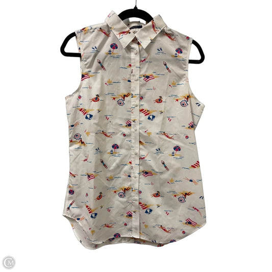 Blouse Sleeveless By Lands End In Multi-colored, Size: M