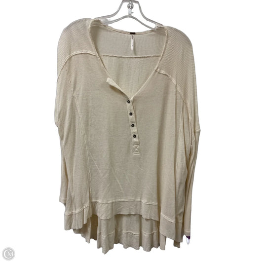 Top Long Sleeve By Free People In Cream, Size: S