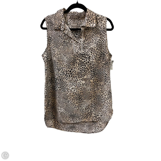 Top Sleeveless By Chicos In Animal Print, Size: M