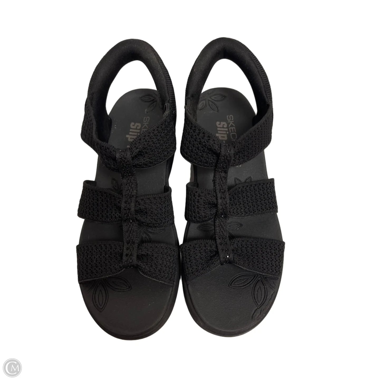 Sandals Heels Wedge By Skechers In Black, Size: 6.5
