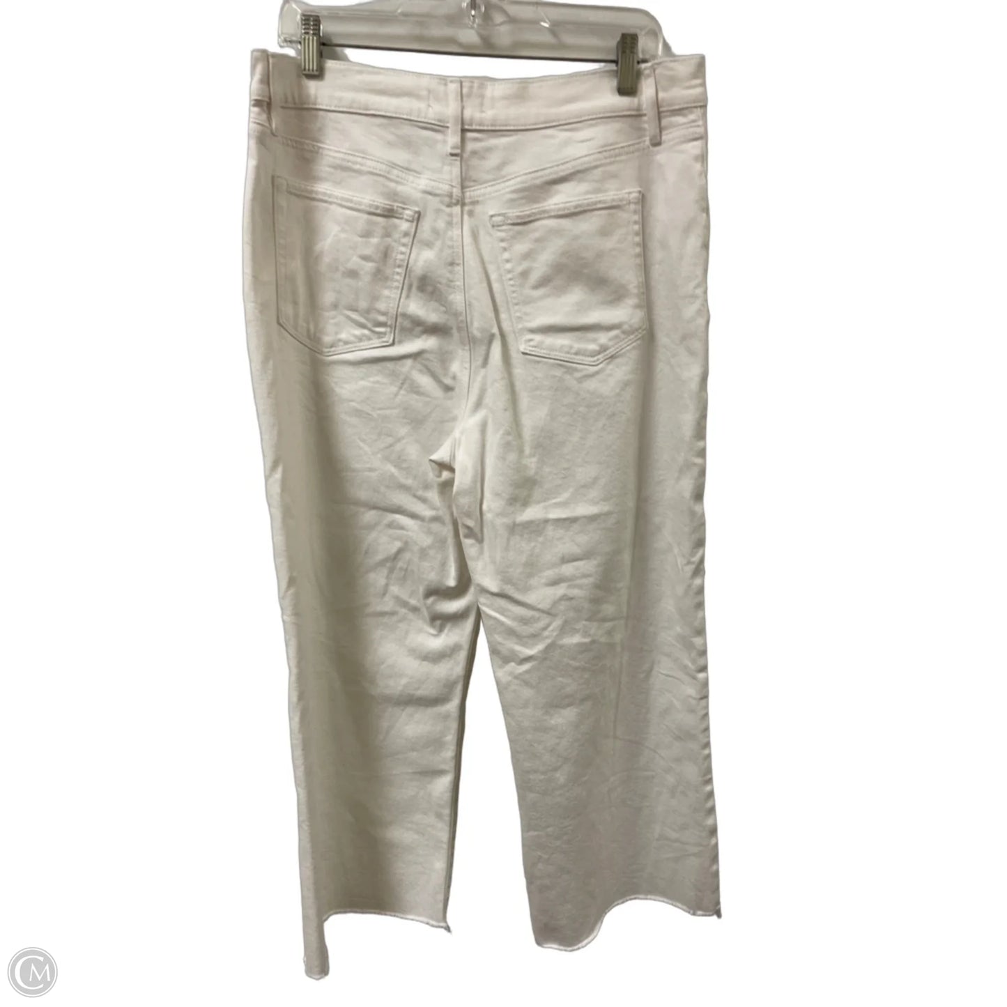 Jeans Wide Leg By Loft In White Denim, Size: 12