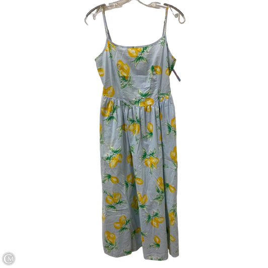 Dress Casual Midi By Gap In Blue & Yellow, Size: S