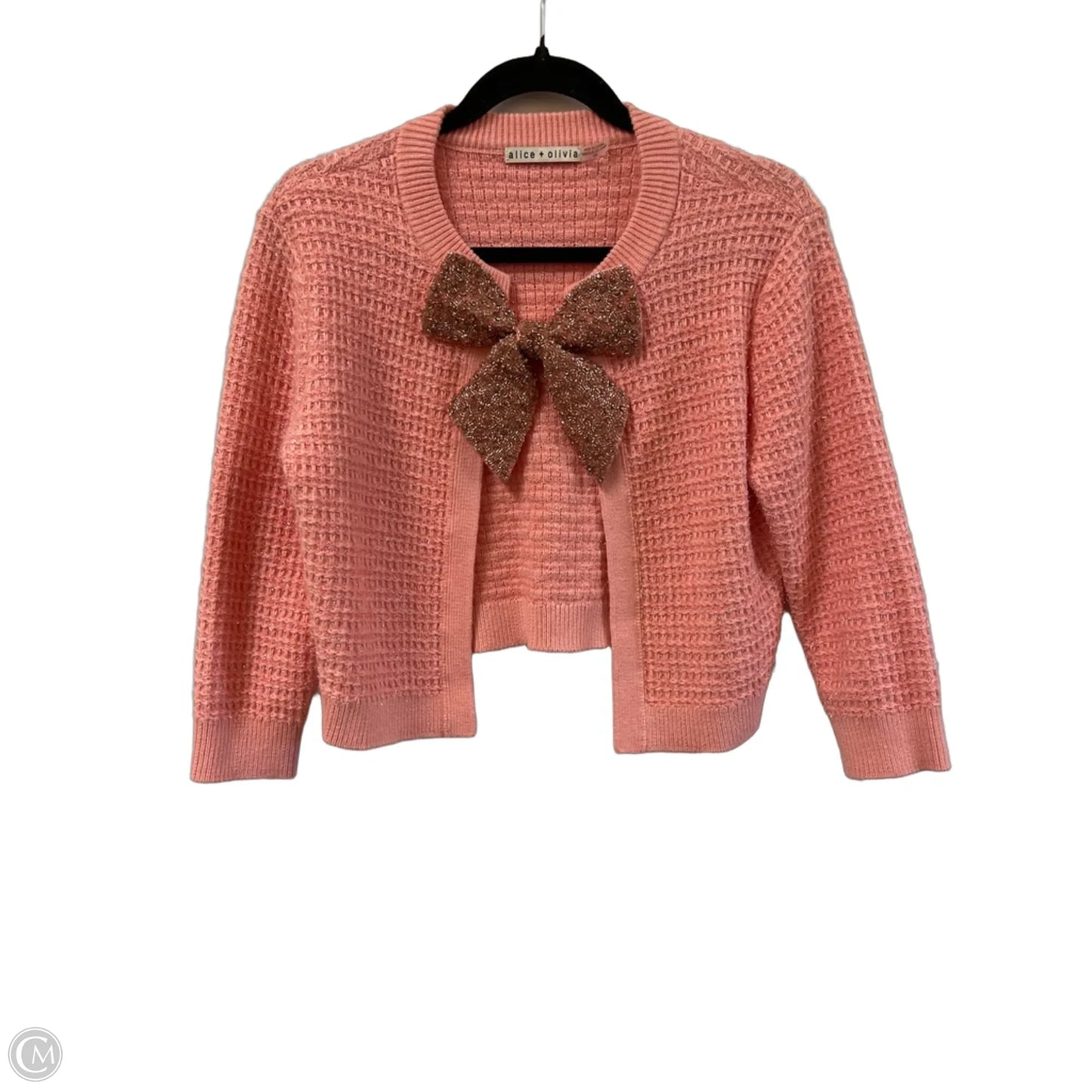 Sweater Cardigan Designer By Alice + Olivia In Pink, Size: S