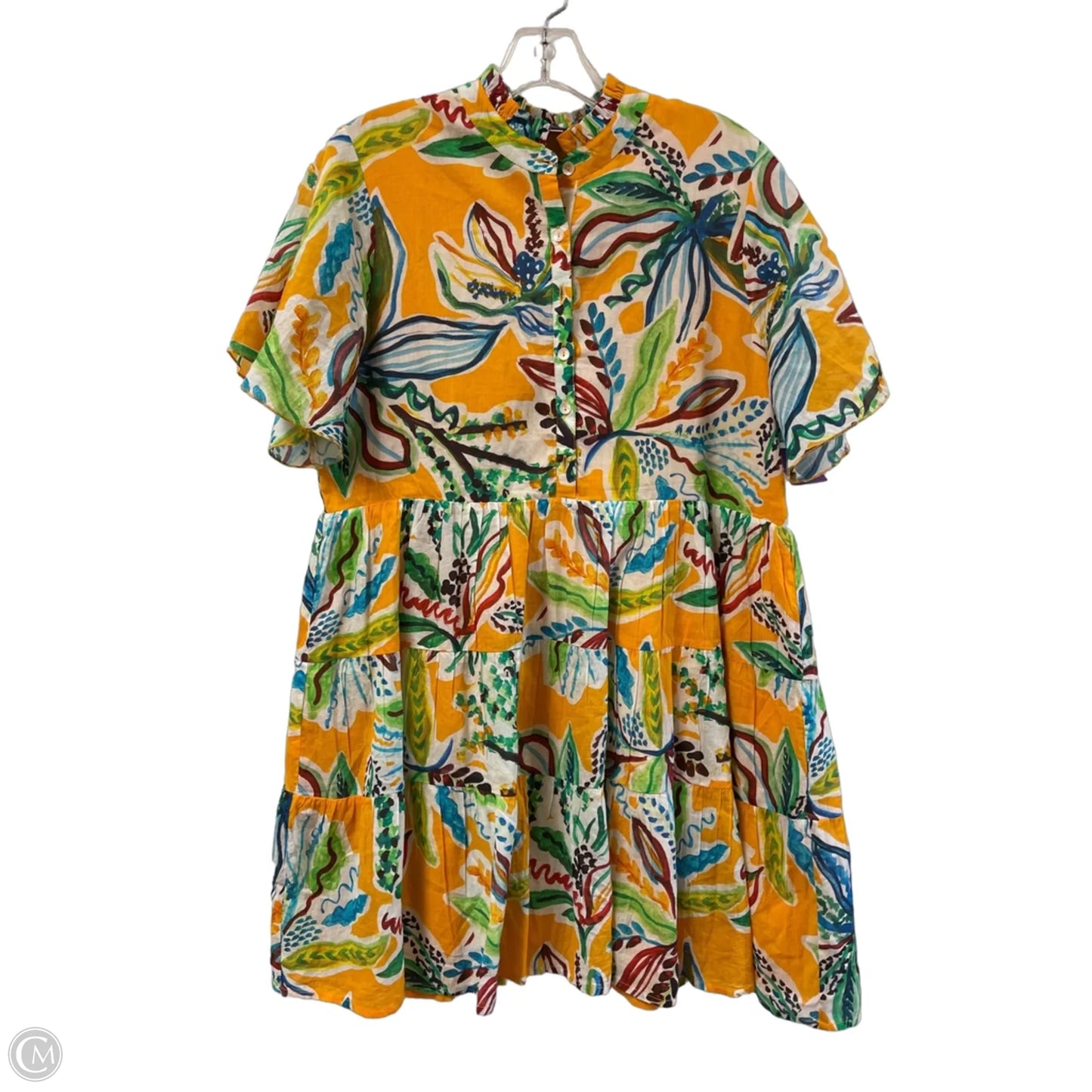 Dress Casual Short By Ros Garden In Yellow, Size: S