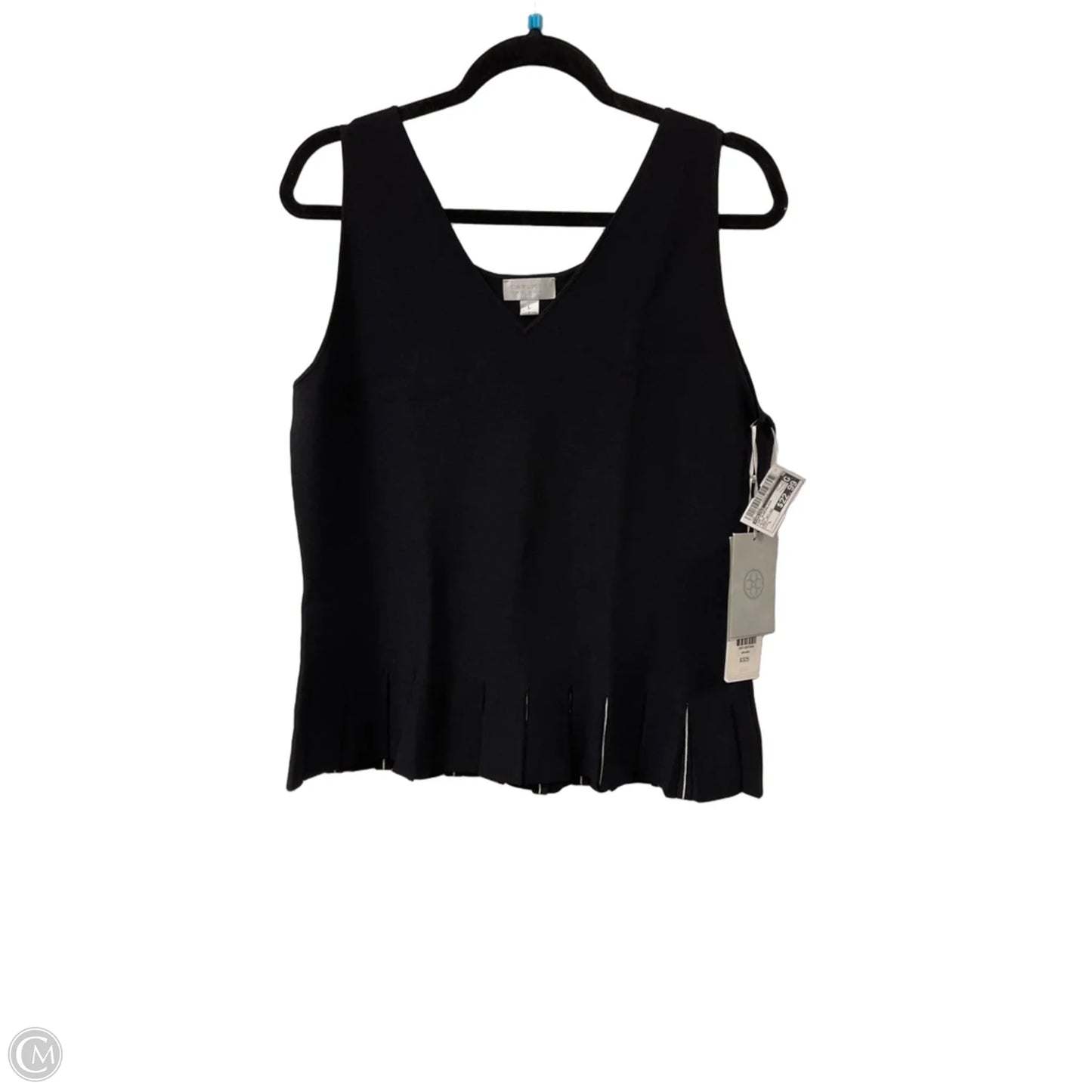 Top Sleeveless By Carlisle In Black, Size: L