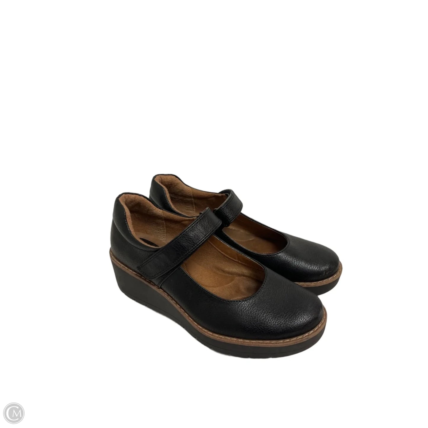 Shoes Heels Wedge By Sofft In Black, Size: 6.5