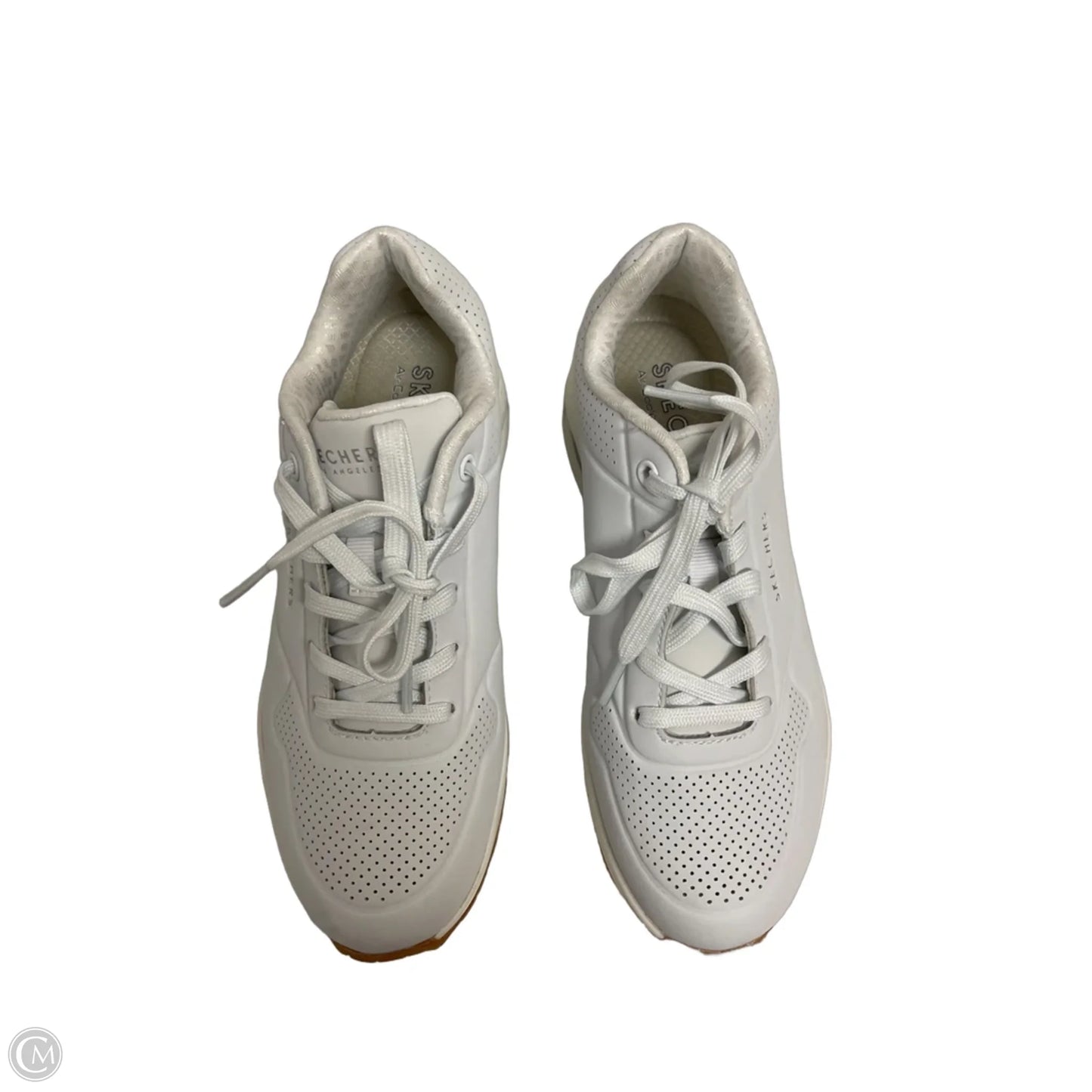 Shoes Athletic By Skechers In White, Size: 6.5