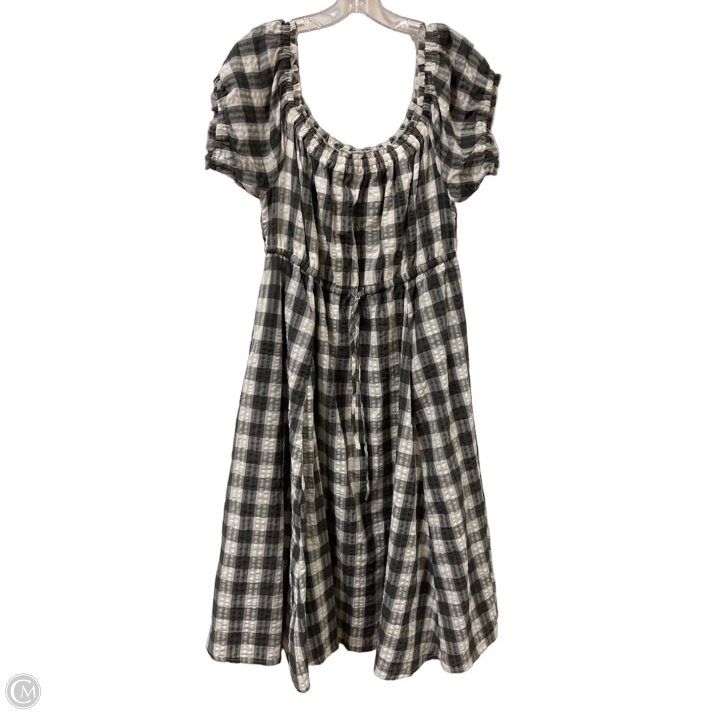 Dress Casual Midi By Torrid In Grey & White, Size: 1x