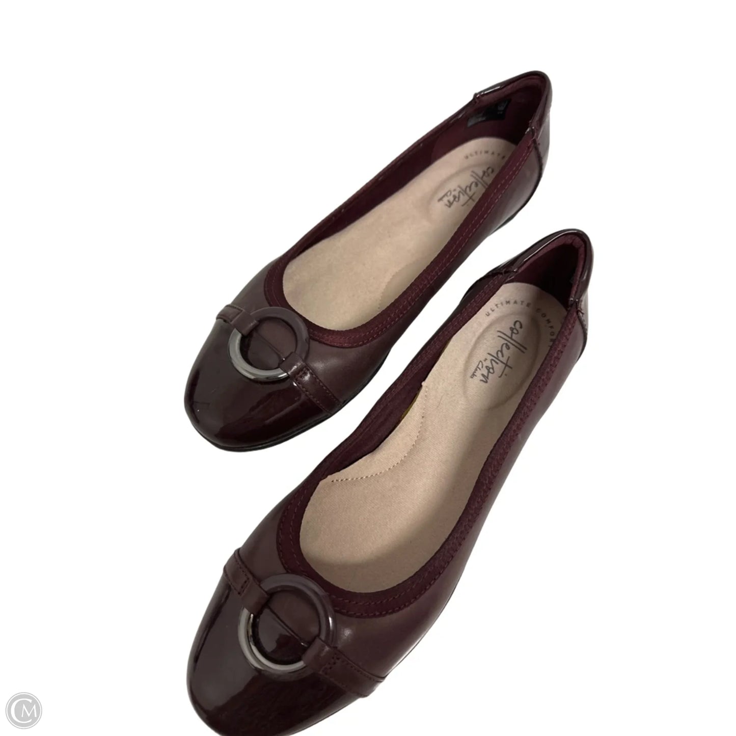 Shoes Flats By Clarks In Red, Size: 8