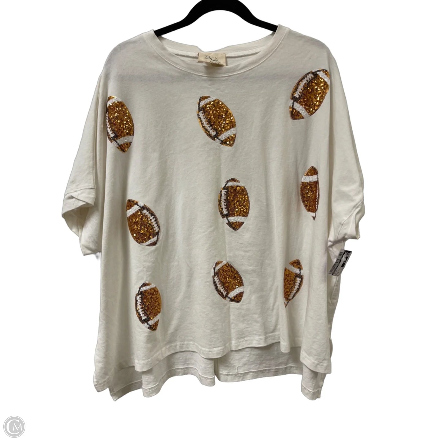 Top Short Sleeve By Fantastic Fawn In White, Size: M