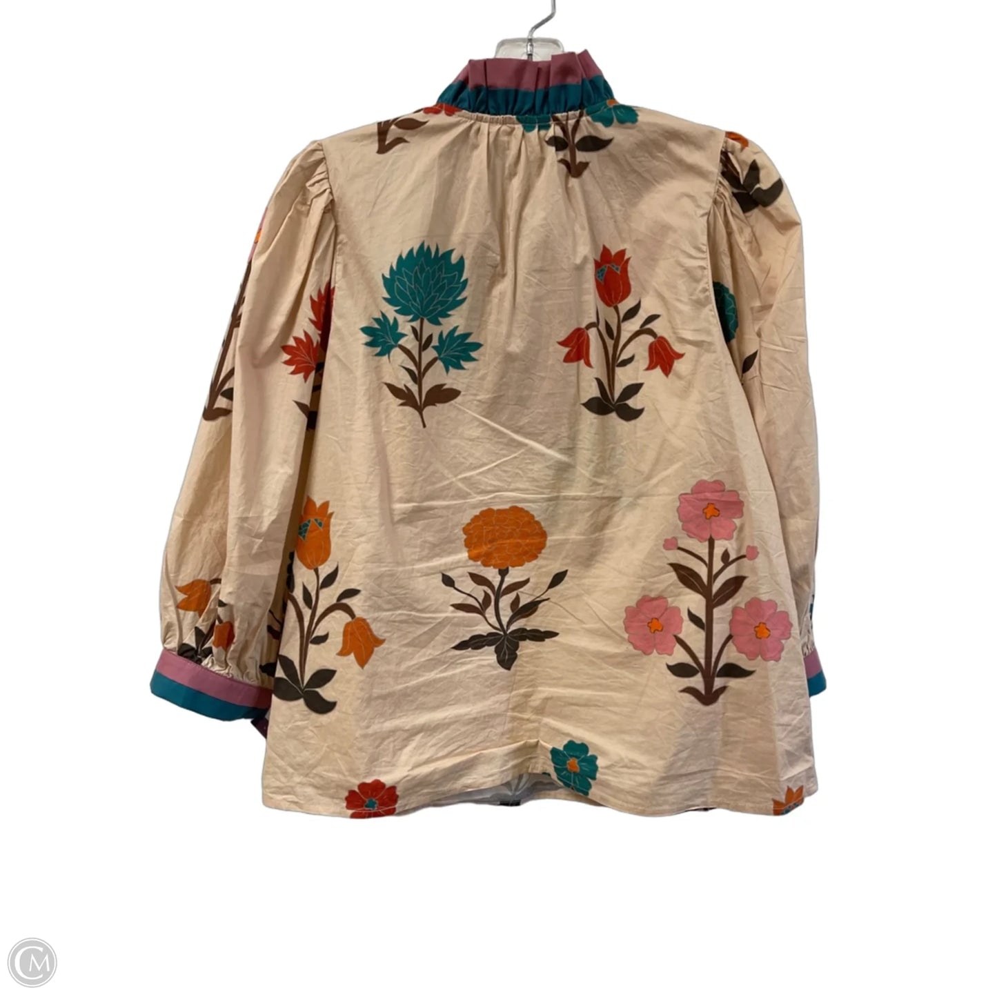 Top Long Sleeve By Entro In Floral Print, Size: M