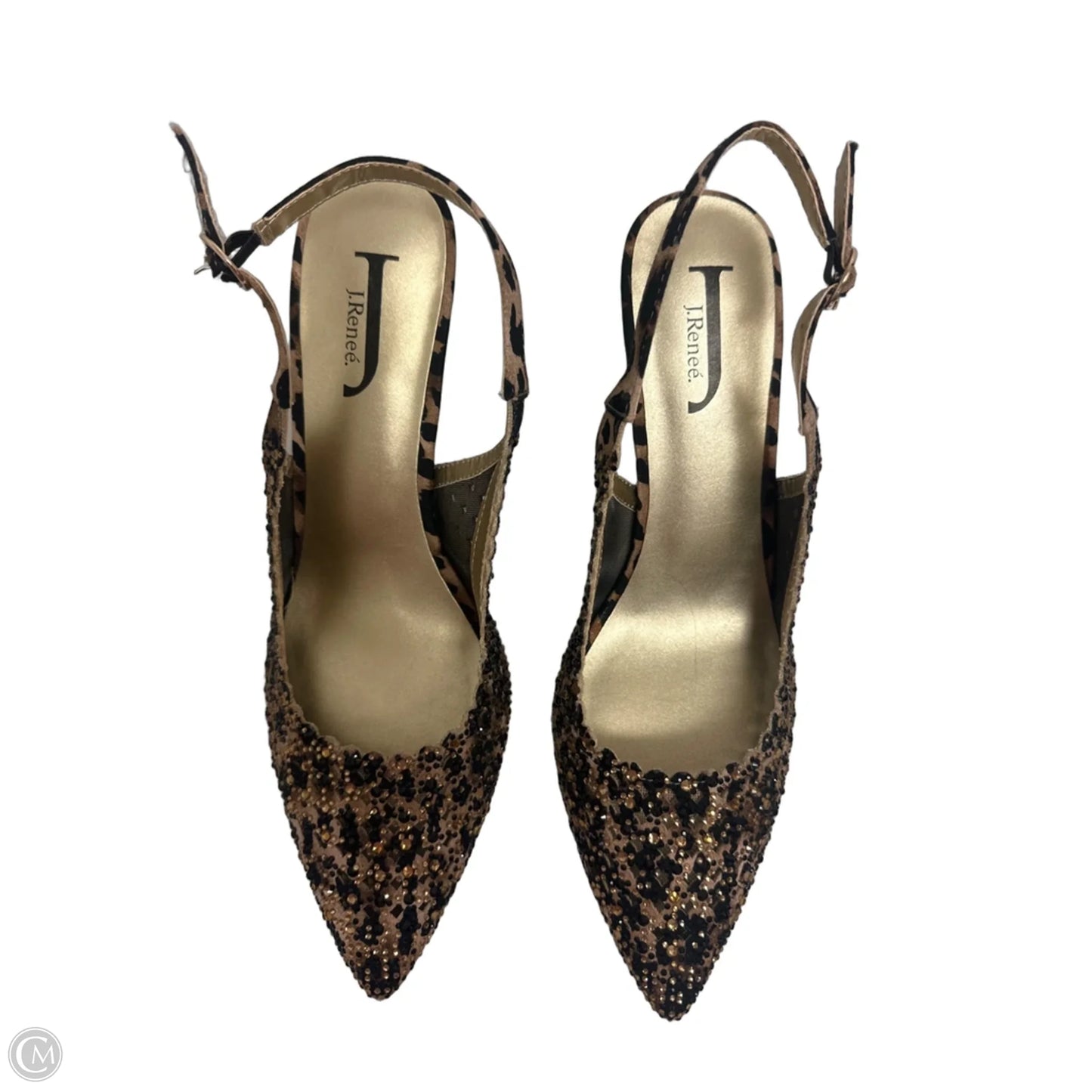 Sandals Heels Kitten By J Renee In Animal Print, Size: 10