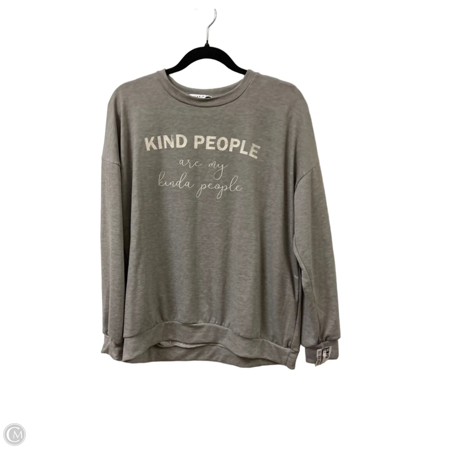 Sweatshirt Crewneck By Gilli In Grey, Size: S