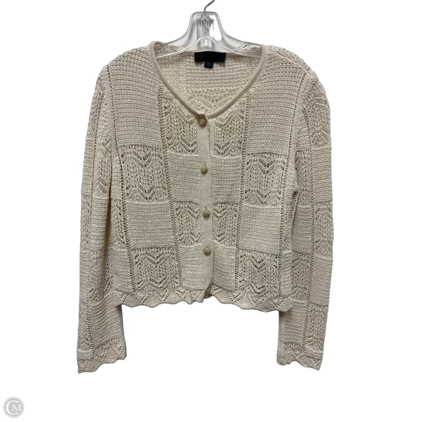 Sweater Cardigan By Zara In Cream, Size: L