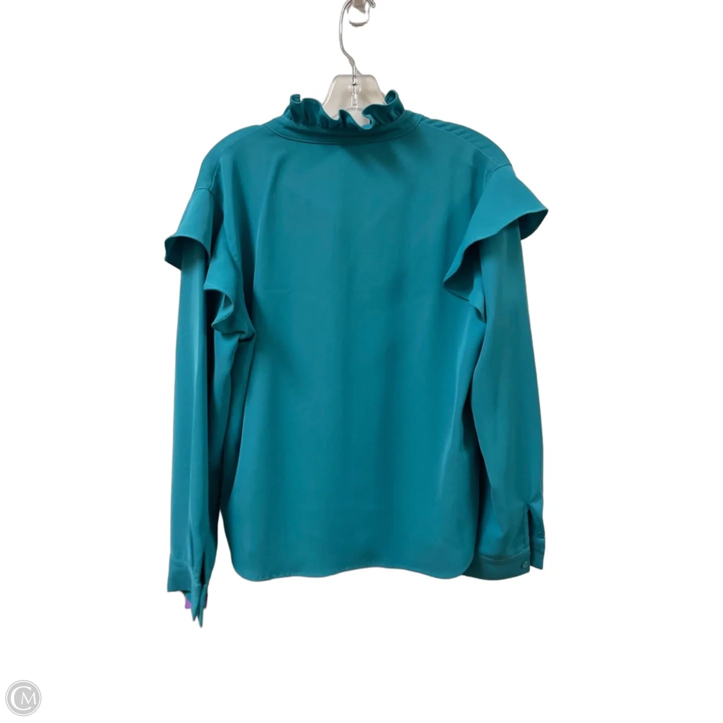 Blouse Long Sleeve By Clothes Mentor In Teal, Size: L