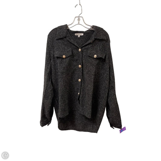 Blouse Long Sleeve By Hyfve In Black & White, Size: L