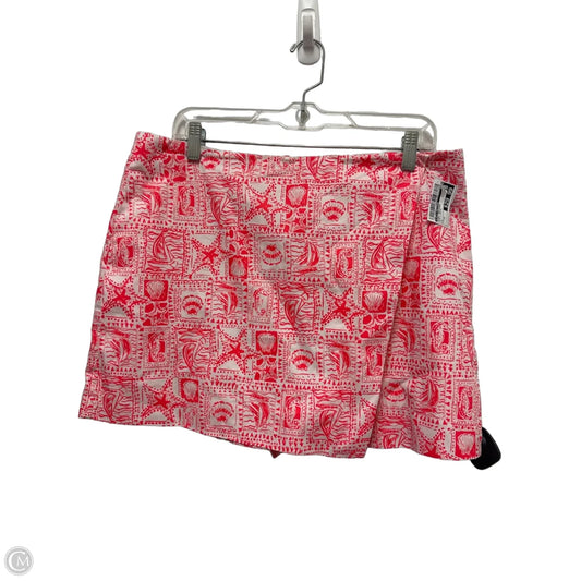 Skort Designer By Lilly Pulitzer In Pink & White, Size: 12