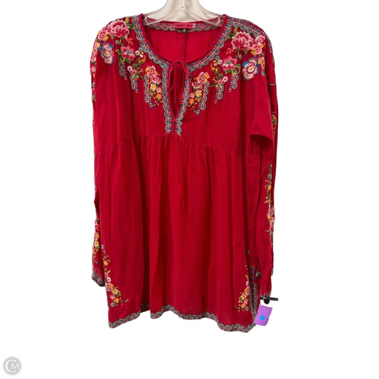Tunic Designer By Johnny Was In Pink, Size: M